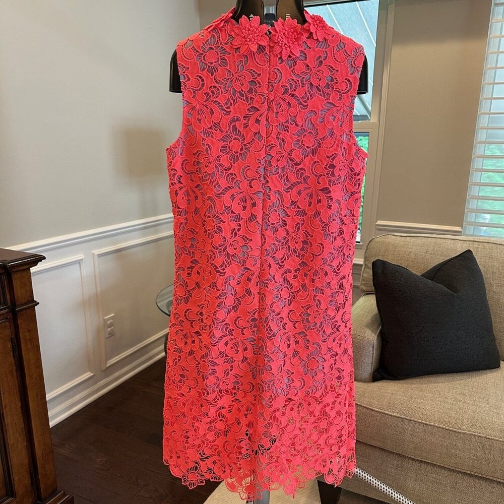 AKNVAS Floral Lace Dress, Coral, XL - Picture 3 of 7
